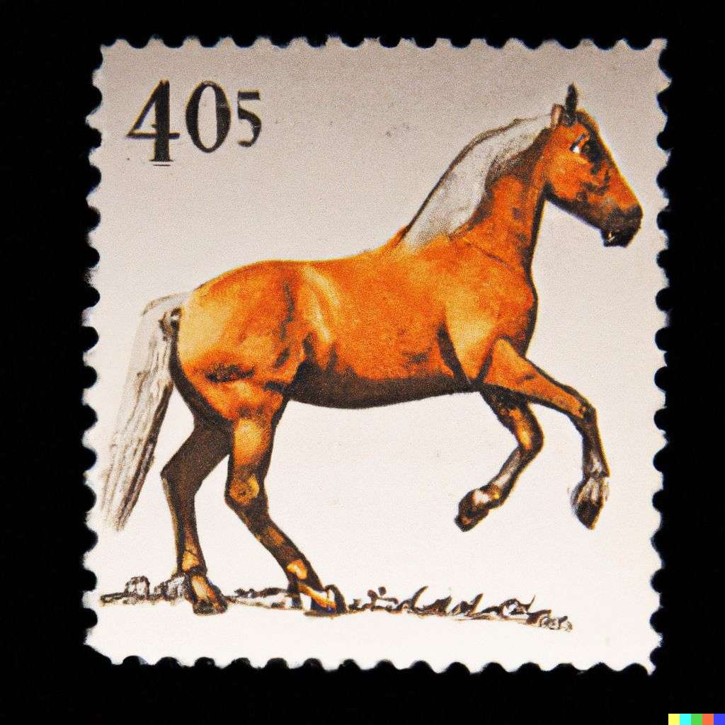 a horse, postage stamp